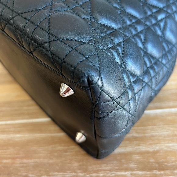 Authentic Christian Dior Cannage Lady Dior Soft Black Tote - Picture 7 of 16